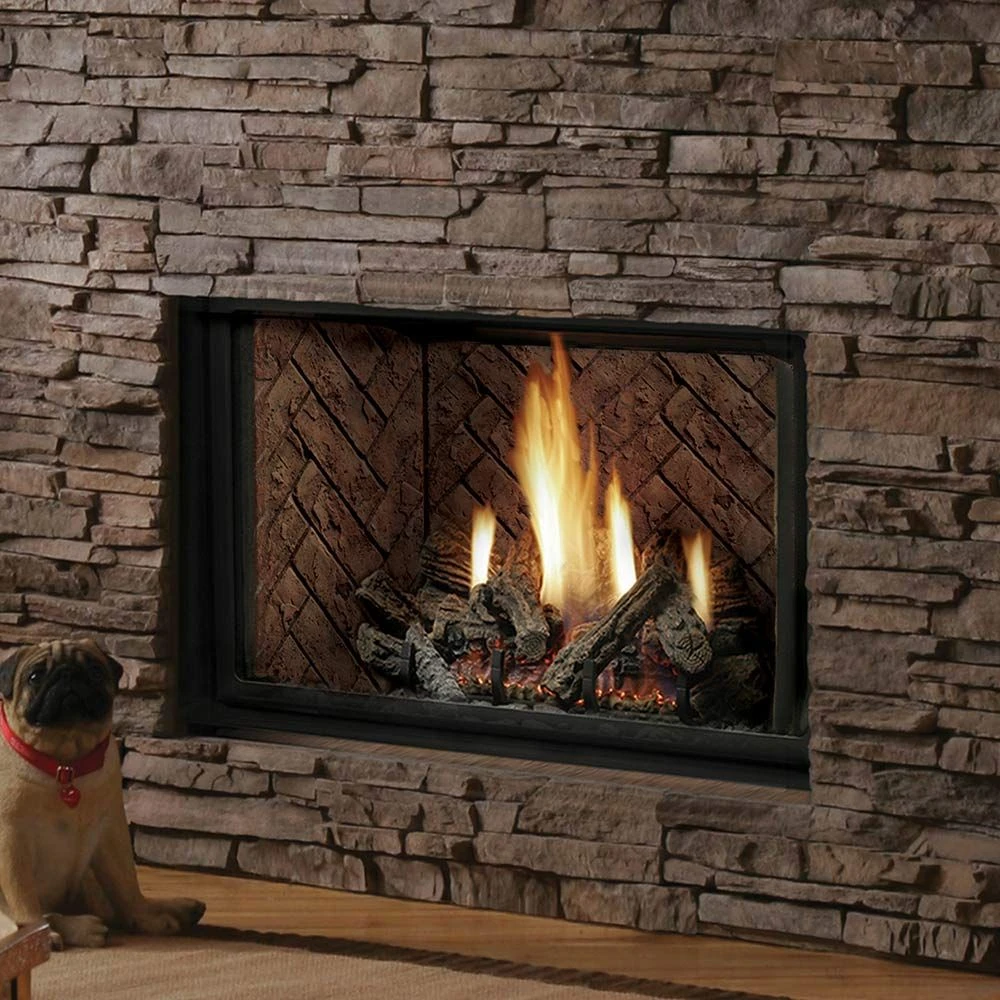 Kingsman HBZDV4224 42-Inch Zero Clearance Dual Burner Direct Vent Gas Fireplace With Log Set 1 Kingsman HBZDV4224 42-Inch Zero Clearance Dual Burner Direct Vent Gas Fireplace With Log Set