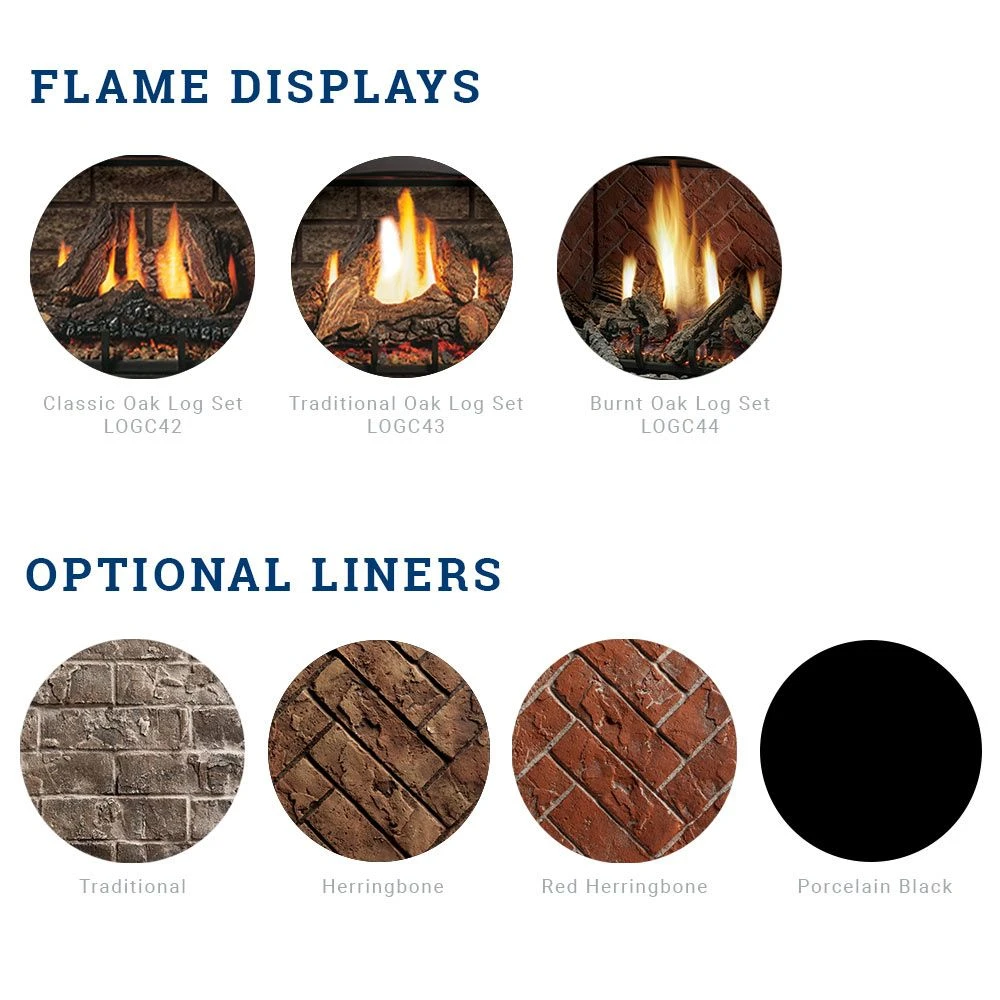 Kingsman HBZDV4224 42-Inch Zero Clearance Dual Burner Direct Vent Gas Fireplace With Log Set 4 Kingsman HBZDV4224 42-Inch Zero Clearance Dual Burner Direct Vent Gas Fireplace With Log Set - Image 4