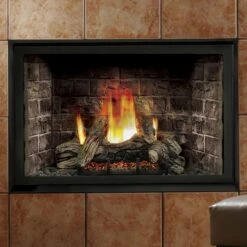 Kingsman HBZDV3628 36-Inch High Capacity Zero Clearance Dual Burner Direct Vent Gas Fireplace With Log Set -Natural Gas Fire Place Store hbzdv3624n logc43 hb36gbl hb336rlt a 09 20