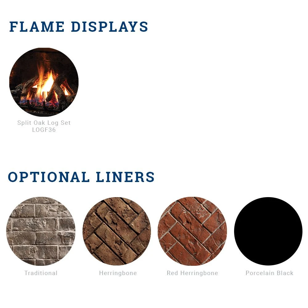 Kingsman HBZDV4736 47-Inch Zero Clearance Dual Burner Direct Vent Gas Fireplace With Log Set 3 Kingsman HBZDV4736 47-Inch Zero Clearance Dual Burner Direct Vent Gas Fireplace With Log Set - Image 3