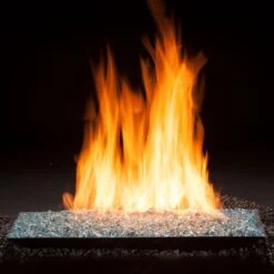 Hargrove 18-Inch Full Pan Vented Gas Fire Glass Set With Burner Kit (HGFG18-FPB)