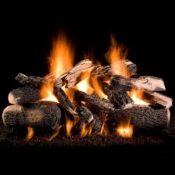 Hargrove Kodiak Char Double Stack Vented Gas Log Set With Burner Kit (HGKCS-DSB)