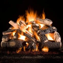 Hargrove Kodiak Char Triple Stack Vented Gas Log Set With Burner Kit (HGKCS-TSB)