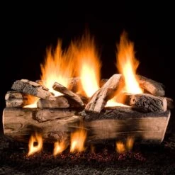 Hargrove Kodiak Split Double Stack Vented Gas Log Set With Burner Kit (HGKSS-DSB)