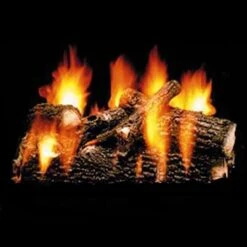Hargrove Oak Full Pan Vented Gas Log Set With Burner Kit (HGOOSFP-FPB)