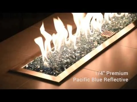 American Fire Glass 1/4-Inch Premium Fire Glass, 10-Pounds, Pacific Blue Reflective 6 American Fire Glass 1/4-Inch Premium Fire Glass, 10-Pounds, Pacific Blue Reflective - Image 6