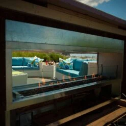 Firegear Kalea Bay Linear See-Through Outdoor Gas Fireplace With LED Lights, 48-Inch -Natural Gas Fire Place Store kalea bay ls4 1