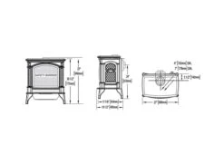 Napoleon GDS25NA-1 Bayfield Electronic Ignition Direct Vent Cast Iron Gas Stove 15 Napoleon GDS25NA-1 Bayfield Electronic Ignition Direct Vent Cast Iron Gas Stove -Natural Gas Fire Place Store knightsbridge dimensions