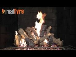Real Fyre CHDS Charred Oak Stack Vented Gas Log Set, ANSI Certified -Natural Gas Fire Place Store kwhI1Ua CjY 4452