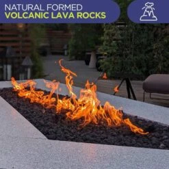 American Fire Glass 20-Pound Black Lava Rock, Medium .5-1 Inch -Natural Gas Fire Place Store lava 20 f 10 21 1