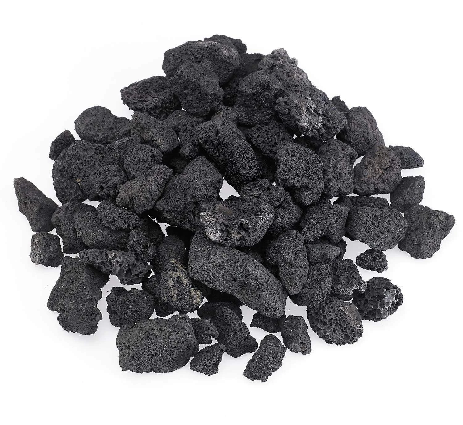 American Fire Glass 10-Pound Black Lava Rock, Medium .5-1 Inch 1 American Fire Glass 10-Pound Black Lava Rock, Medium .5-1 Inch