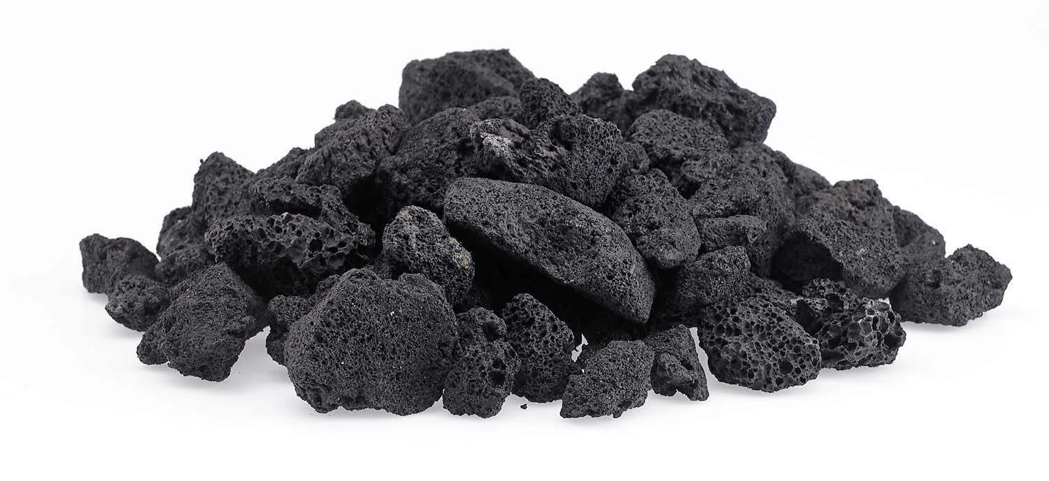 American Fire Glass 10-Pound Black Lava Rock, Medium .5-1 Inch 2 American Fire Glass 10-Pound Black Lava Rock, Medium .5-1 Inch - Image 2