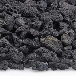 American Fire Glass 10-Pound Black Lava Rock, Small .25-.5 Inch -Natural Gas Fire Place Store lava s c 1