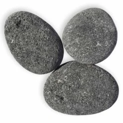 American Fire Glass Gray Lava Stone, 20 Pounds, Extra Large 4-6 Inch