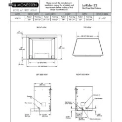Monessen LCUF32CR-C-FB Lo-Rider 32-Inch Circulating Brick Vent-Free Firebox 7 Monessen LCUF32CR-C-FB Lo-Rider 32-Inch Circulating Brick Vent-Free Firebox -Natural Gas Fire Place Store lcuf32cr c spec a 03 22 1