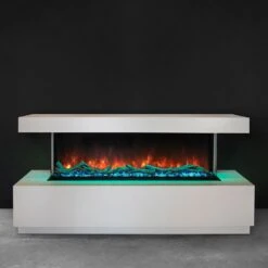 Modern Flames LPM-6816-WMC Landscape Pro Multi 68-Inch Three-Sided Electric Fireplace With Wall Mount Mantel -Natural Gas Fire Place Store lpm xx16 c 03 20 1