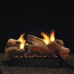 Empire White Mountain Hearth LSUxxSF-Kit Ceramic Fiber Stone River Multi-Sided Complete Fireplace Log Set