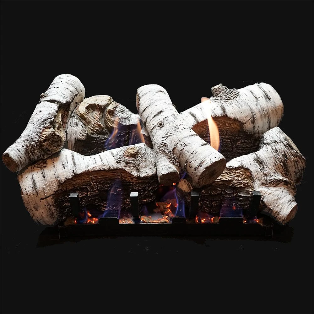 Empire White Mountain Hearth LSxxCBV-Kit Birch Vented Burncrete Complete Fireplace Log Set 1 Empire White Mountain Hearth LSxxCBV-Kit Birch Vented Burncrete Complete Fireplace Log Set