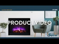 Superior MPE-3x-N Built-In Electric Fireplace With Charred Split Oak Logs And Glowing Ember Bed -Natural Gas Fire Place Store mLtpb05J9QE 2