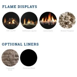 Kingsman MCVP42 43-Inch Clean View Direct Vent Peninsula Gas Fireplace With Media 7 Kingsman MCVP42 43-Inch Clean View Direct Vent Peninsula Gas Fireplace With Media -Natural Gas Fire Place Store mcvp42 liners media a 09 20