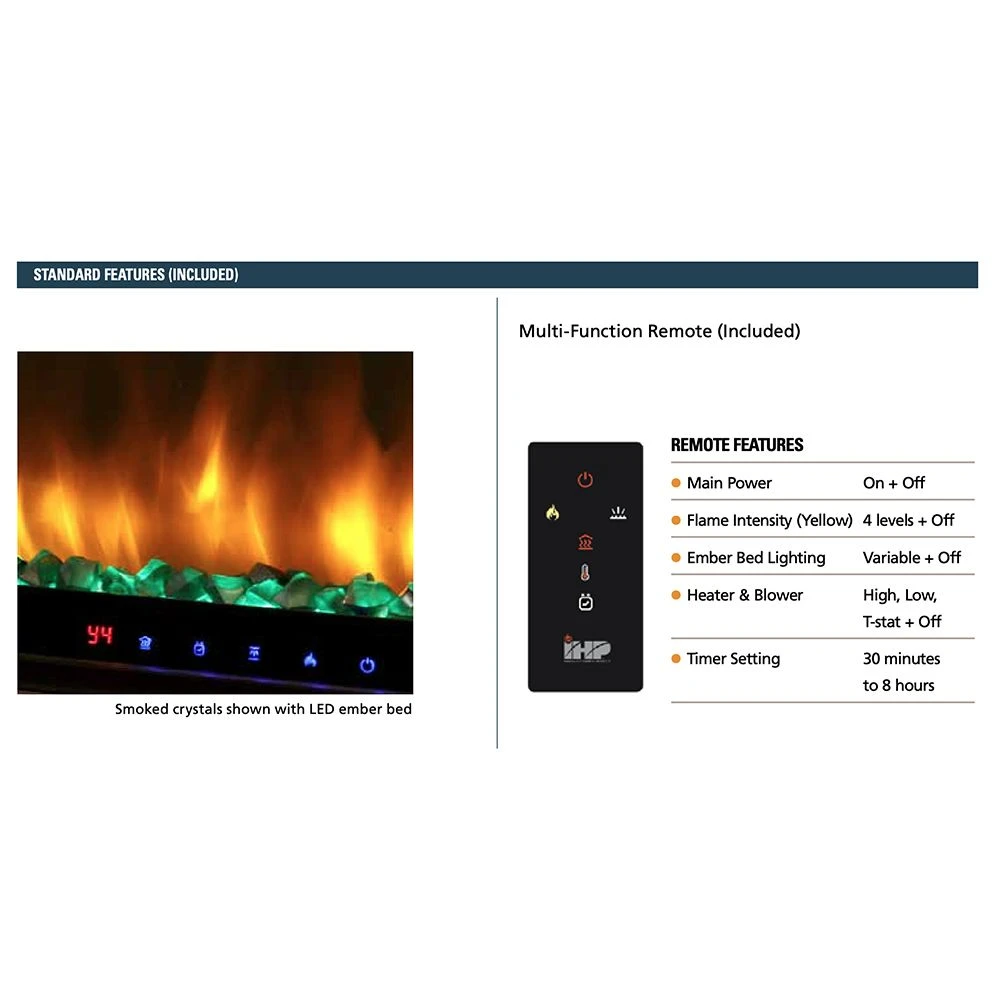 Superior MPE-x5S Built-In Linear Electric Fireplace With Smoked Crystal Ember Bed 3 Superior MPE-x5S Built-In Linear Electric Fireplace With Smoked Crystal Ember Bed - Image 3