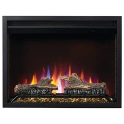 Napoleon NEFB26H Cineview 26-Inch Built-In Electric Fireplace With Logs, Crystal Media And Remote