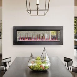 Napoleon NEFBD50HE CLEARion 50-Inch Built-In See-Through Electric Fireplace With Logs, Crystal Media & Remote