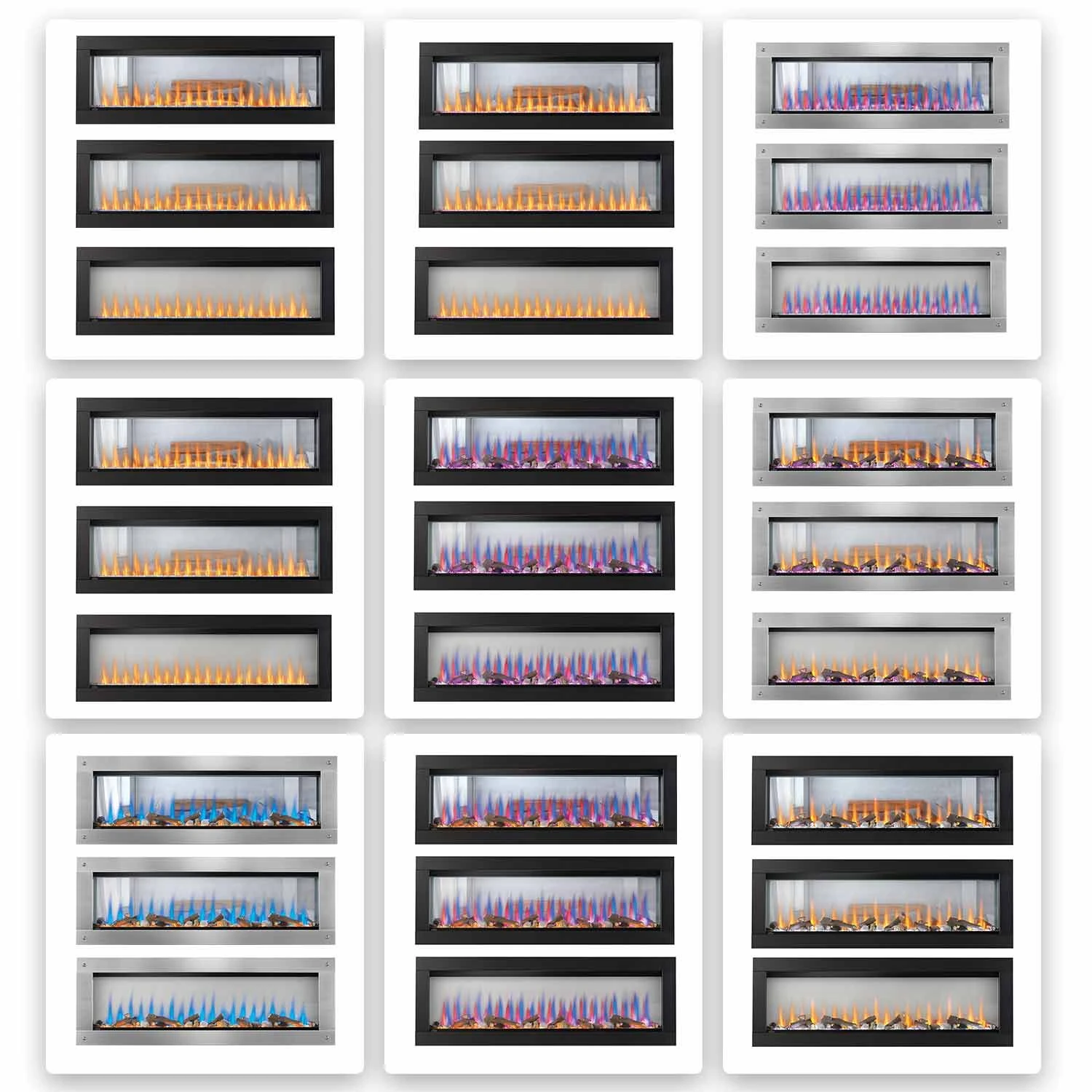 Napoleon NEFBD60HE CLEARion 60-Inch Built-In See-Through Electric Fireplace With Logs, Crystal Media & Remote 4 Napoleon NEFBD60HE CLEARion 60-Inch Built-In See-Through Electric Fireplace With Logs, Crystal Media & Remote - Image 4