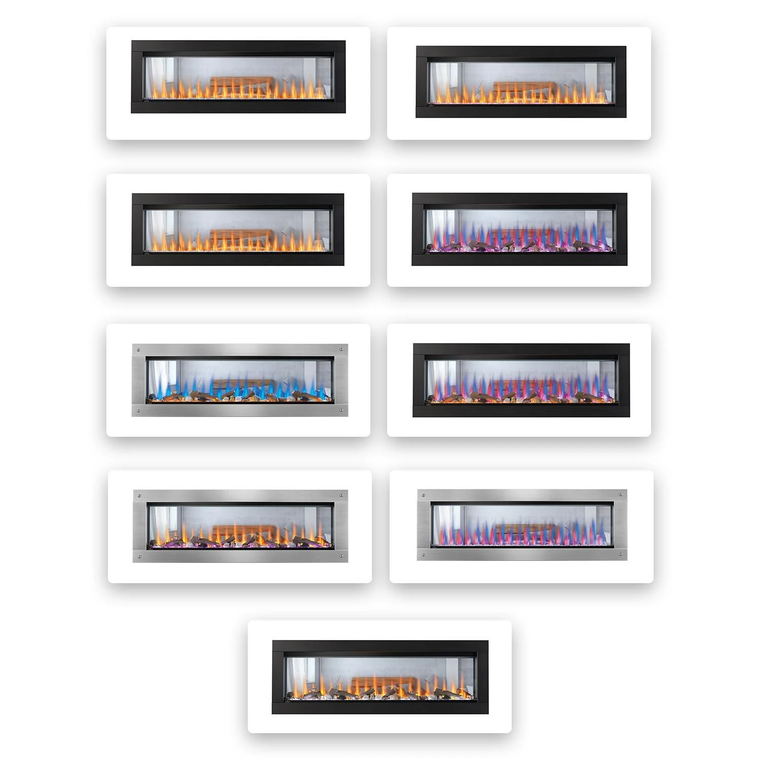 Napoleon NEFBD60HE CLEARion 60-Inch Built-In See-Through Electric Fireplace With Logs, Crystal Media & Remote 2 Napoleon NEFBD60HE CLEARion 60-Inch Built-In See-Through Electric Fireplace With Logs, Crystal Media & Remote - Image 2