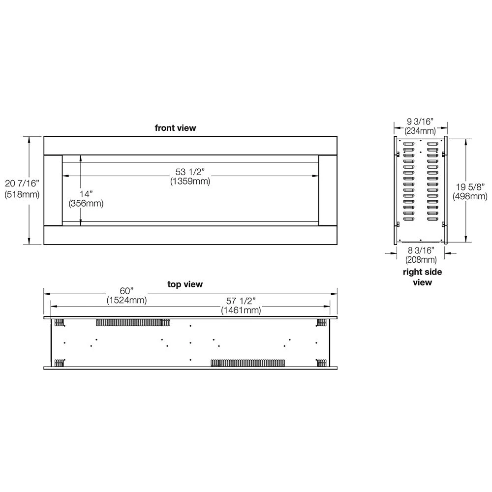 Napoleon NEFBD60HE CLEARion 60-Inch Built-In See-Through Electric Fireplace With Logs, Crystal Media & Remote 6 Napoleon NEFBD60HE CLEARion 60-Inch Built-In See-Through Electric Fireplace With Logs, Crystal Media & Remote - Image 6