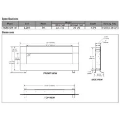 Napoleon NEFL50HF-BT Harsten 50-Inch Wall Mount Or Standalone Electric Fireplace With Bluetooth Speakers -Natural Gas Fire Place Store nefl50hf bt h 10 21