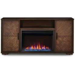 Napoleon NEFP30-3620RLB Hayworth Electric Fireplace TV Stand With 30-Inch Cineview Firebox