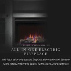 Napoleon NEFP30-3820AW Charlotte Electric Fireplace TV Stand With 30-Inch Cineview Firebox -Natural Gas Fire Place Store nefp30 3820aw feat a 02 22