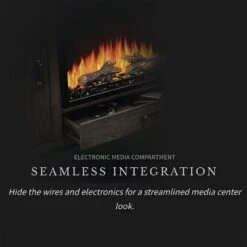 Napoleon NEFP30-3820AW Charlotte Electric Fireplace TV Stand With 30-Inch Cineview Firebox -Natural Gas Fire Place Store nefp30 3820aw feat e 02 22