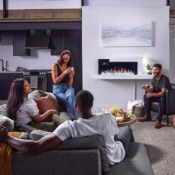Napoleon NEFP32-5019W-IOT Stylus Cara Elite Wall Mount Electric Fireplace With Remote And Wood Surround -Natural Gas Fire Place Store nefp32 5019w iot e 11 22