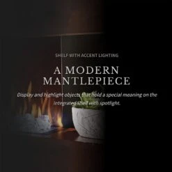 Napoleon NEFP32-5320BW Stylus Steinfeld Wall Mount Electric Fireplace With Remote And Wood Surround -Natural Gas Fire Place Store nefp32 5320bw feat b 02 22