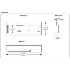 Napoleon NEFP32-5320BW Stylus Steinfeld Wall Mount Electric Fireplace With Remote And Wood Surround -Natural Gas Fire Place Store nefp32 5320bw spec a 02 22