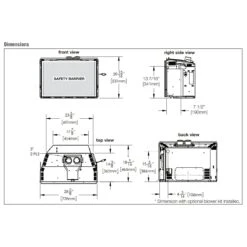 Napoleon GDI3N-1 Oakville Series Millivolt Ignition Direct Vent Gas Fireplace Insert -Natural Gas Fire Place Store oakville g3 specs 3