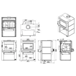 Osburn OB02032 Matrix Wood Stove With Blower -Natural Gas Fire Place Store ob02032 specs a 10 20