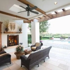 Outdoor Lifestyles Castlewood 42-Inch Outdoor Wood Fireplace -Natural Gas Fire Place Store odcastlewd 42 log config c 04 23