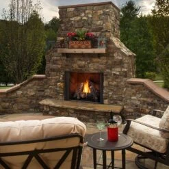 Outdoor Lifestyles Courtyard 42-Inch Outdoor Gas Fireplace With IntelliFire Ignition -Natural Gas Fire Place Store odcoug 36 gr config d 04 23 1