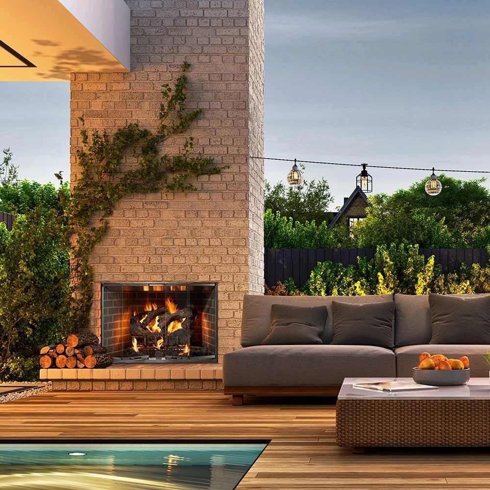 Outdoor Lifestyles Cottagewood 36-Inch Outdoor Firebox With Gas Log Set 3 Outdoor Lifestyles Cottagewood 36-Inch Outdoor Firebox With Gas Log Set - Image 3