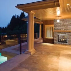 Outdoor Lifestyles Fortress 36-Inch Indoor/Outdoor See-Through Gas Fireplace With IntelliFire Ignition -Natural Gas Fire Place Store odfortg 36 config c 04 23