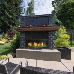 Outdoor Lifestyles Lanai 48-Inch Linear Outdoor Gas Fireplace With IntelliFire Ignition -Natural Gas Fire Place Store odlanaig 60 config c 04 23
