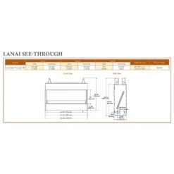 Outdoor Lifestyles Lanai 48-Inch Linear Outdoor See-Through Gas Fireplace With IntelliFire Ignition -Natural Gas Fire Place Store odlanaigst 48 config d 04 23