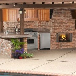 Outdoor Lifestyles Villa 36-Inch Outdoor Wood Fireplace -Natural Gas Fire Place Store odvilla 42 b config c 04 23