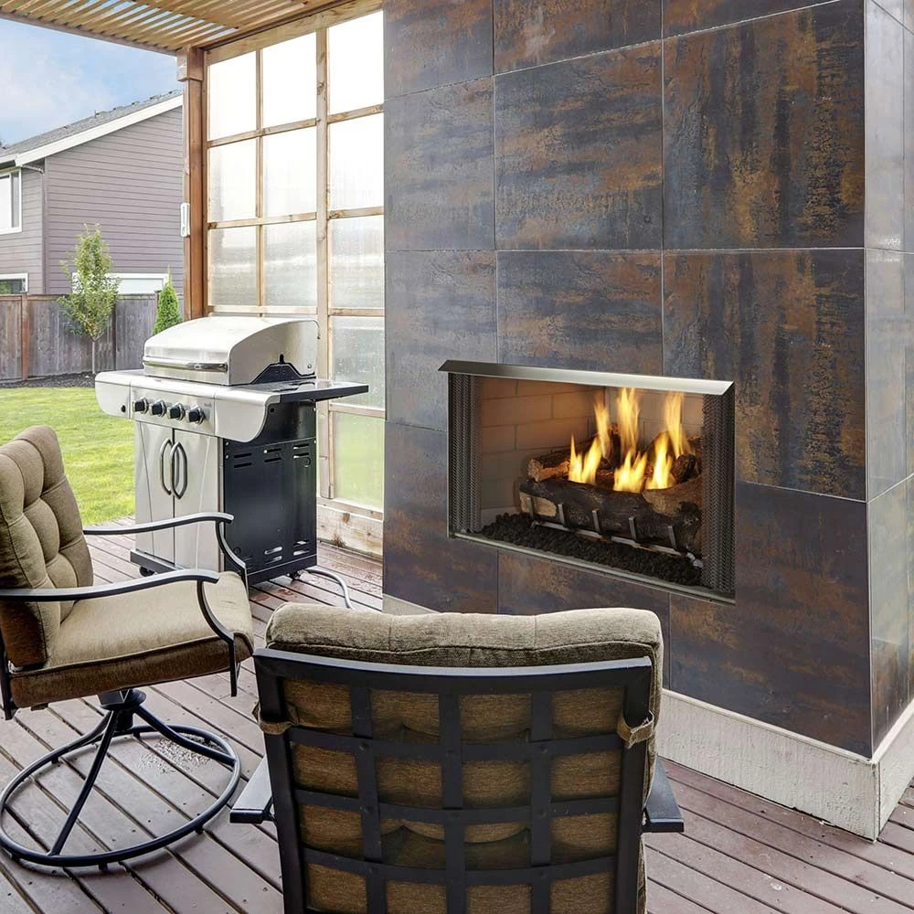 Outdoor Lifestyles Villa 36-Inch Outdoor Firebox With Gas Log Set 2 Outdoor Lifestyles Villa 36-Inch Outdoor Firebox With Gas Log Set - Image 2