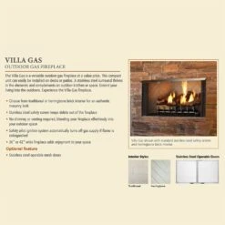 Outdoor Lifestyles Villa 36-Inch Outdoor Firebox With Gas Log Set 10 Outdoor Lifestyles Villa 36-Inch Outdoor Firebox With Gas Log Set -Natural Gas Fire Place Store odvilla 42 b frw124 config e 04 23 1
