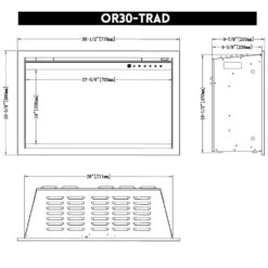 Modern Flames Orion Traditional 30-Inch Built-In Electric Fireplace -Natural Gas Fire Place Store or30 trad spec a 05 23 1