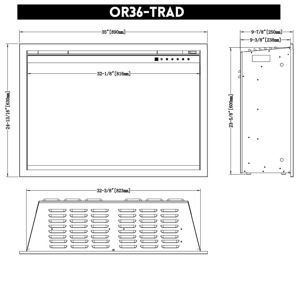 Modern Flames Orion Traditional 36-Inch Built-In Electric Fireplace 4 Modern Flames Orion Traditional 36-Inch Built-In Electric Fireplace - Image 4